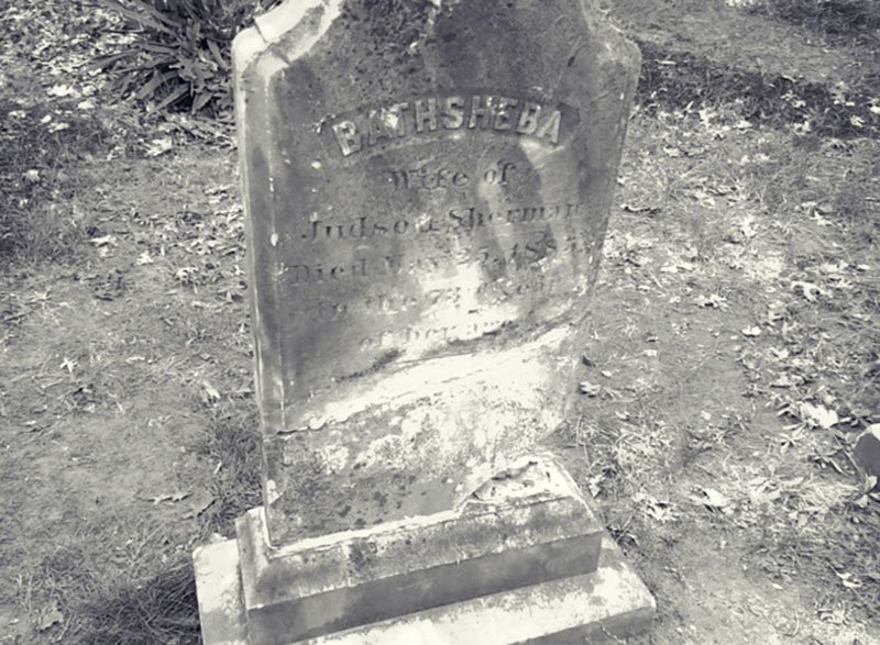 The real grave of Bathsheba Sherman