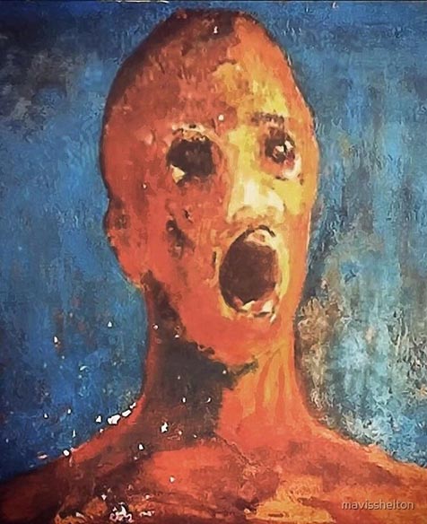 The Anguished Man haunted painting